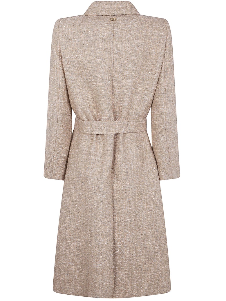 boucle coat with belt by Selfnex