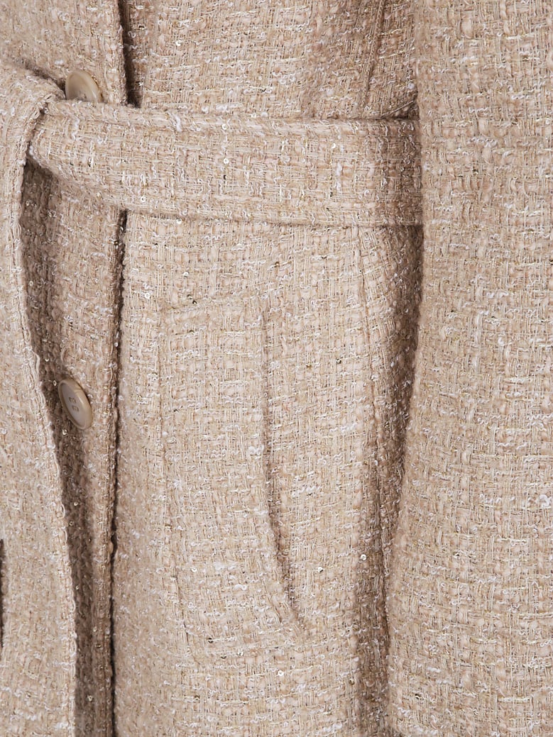 boucle coat with belt by Selfnex