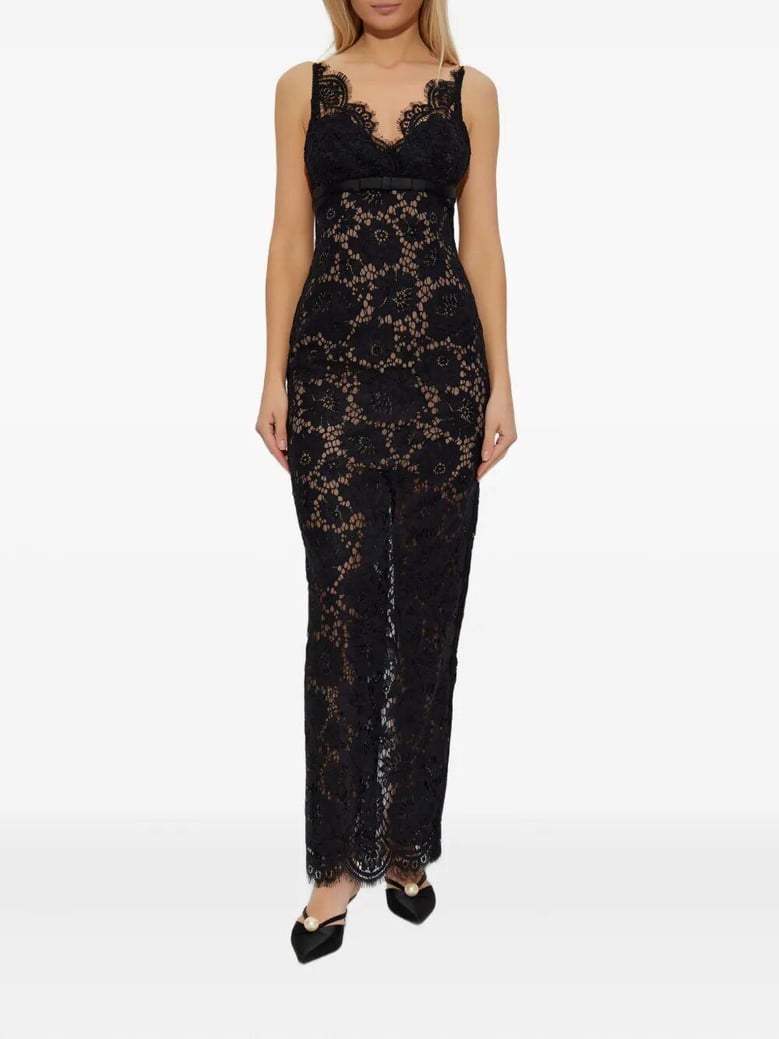 floral lace maxi dress by Selfnex