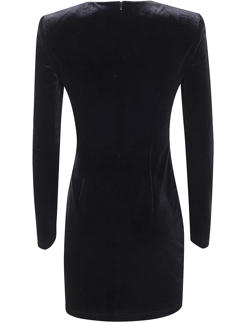velvet embellished mini dress by Selfnex