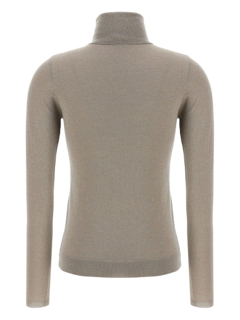 sparkling cashmere and silk lightweight turtleneck sweater by Selfnex