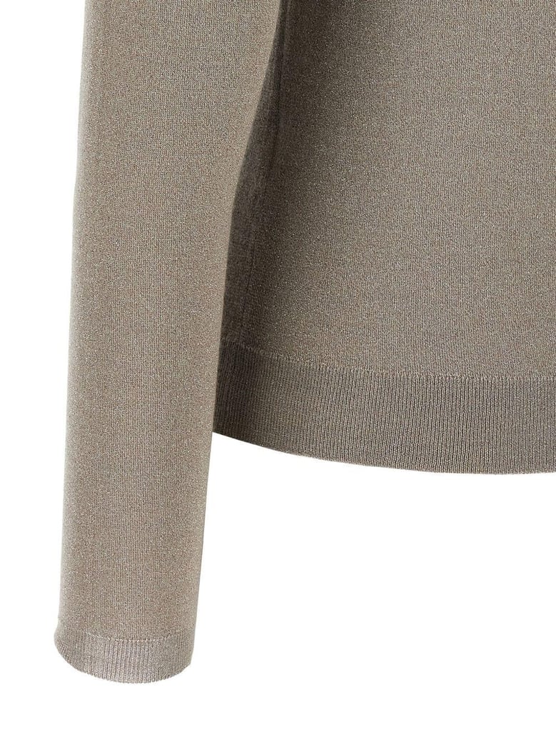 sparkling cashmere and silk lightweight turtleneck sweater by Selfnex