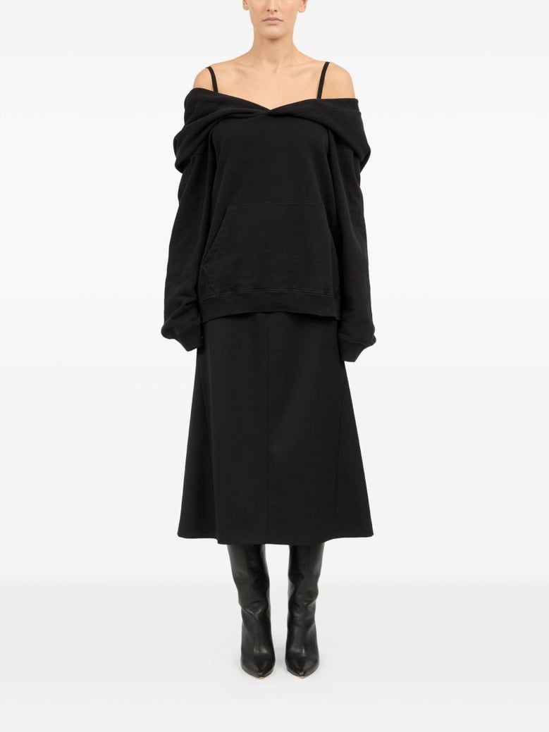off-shoulder hoodie by Selfnex