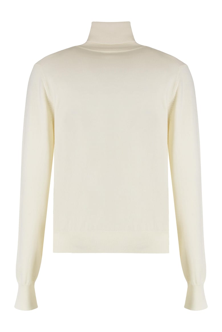 lime wool and cachemire turtleneck pullover by Selfnex