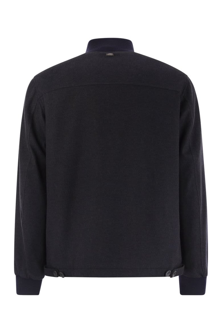 silk and cashmere bomber jacket by Selfnex