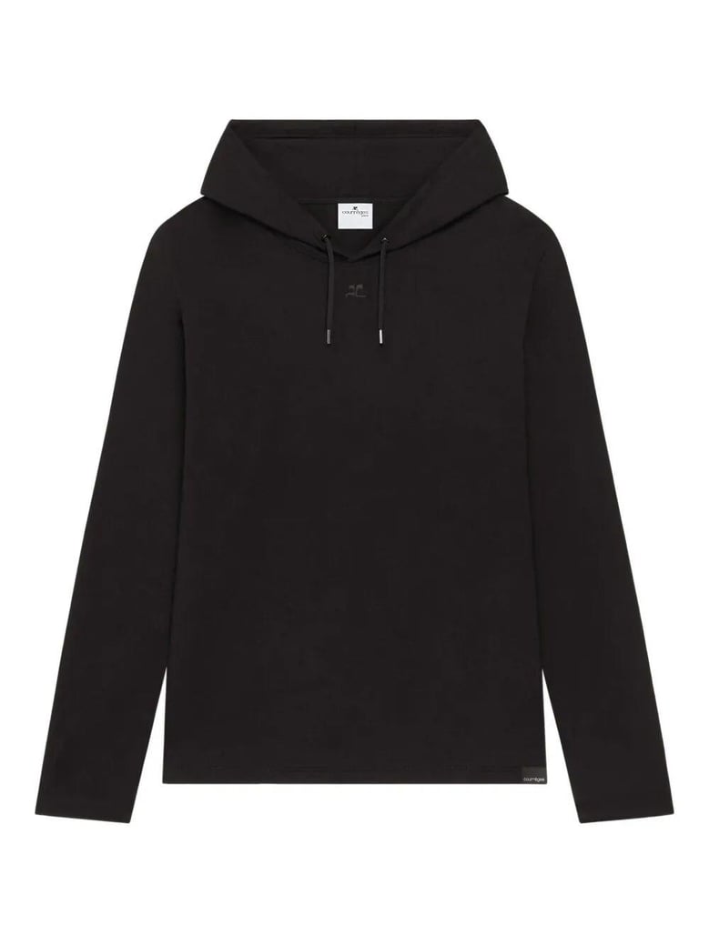 off shoulder hooded t-shirt by Selfnex