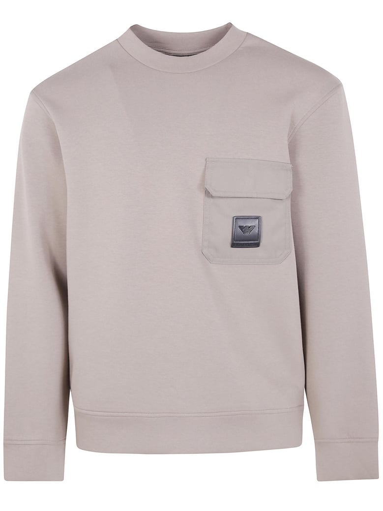 round neck with pocket sweatshirt by Selfnex