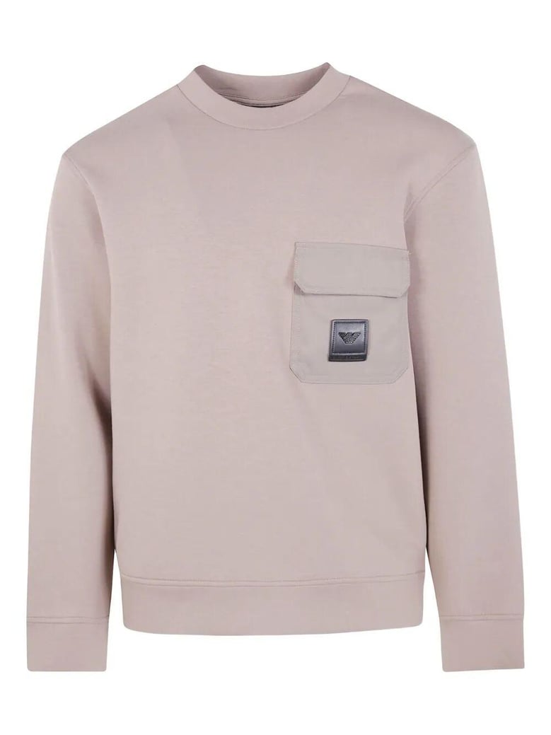 round neck with pocket sweatshirt by Selfnex