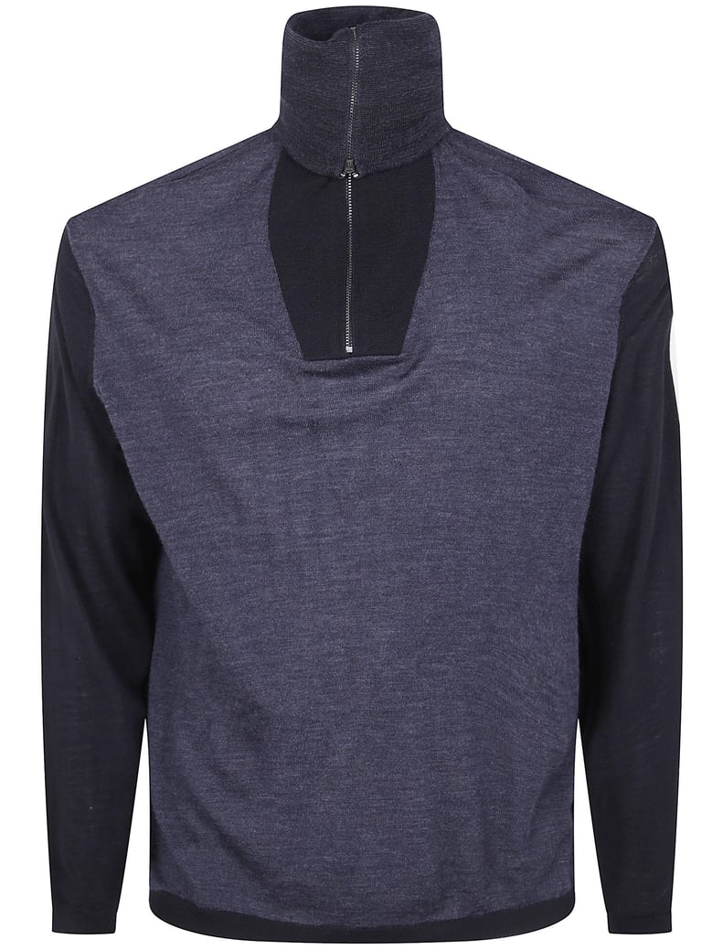 half zip turtle neck sweater by Selfnex