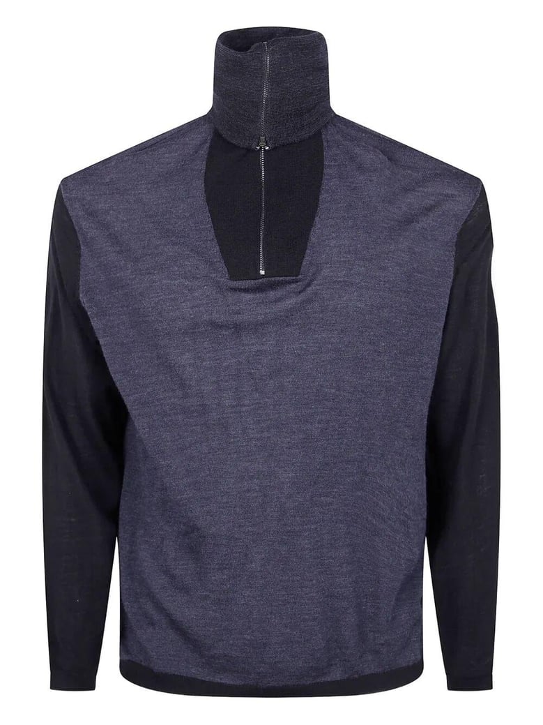 half zip turtle neck sweater by Selfnex