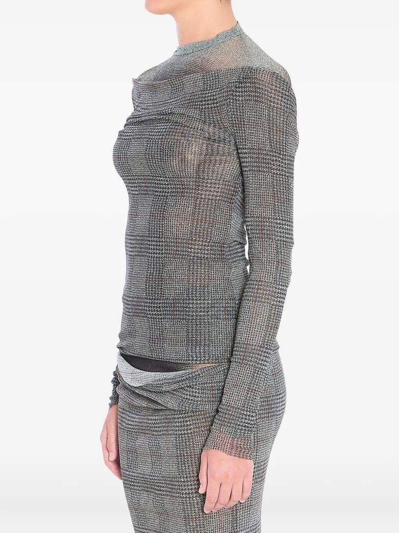 mesh top double layer printed body shadow and prince of wales by Selfnex