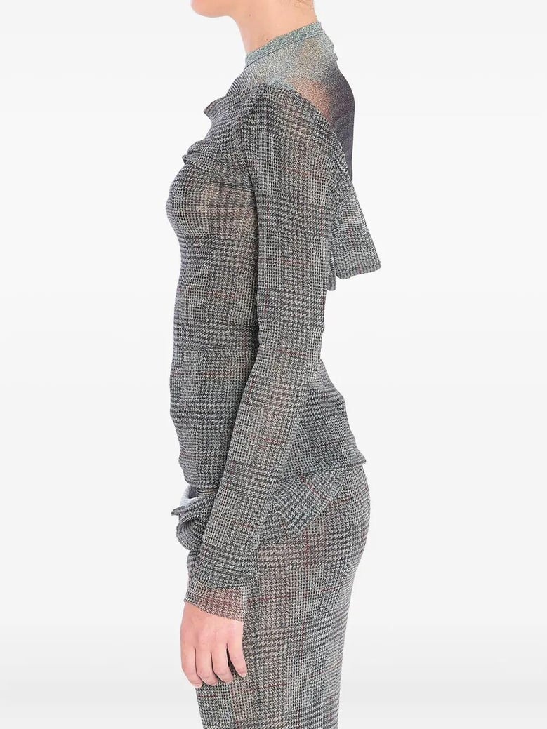 mesh top double layer printed body shadow and prince of wales by Selfnex