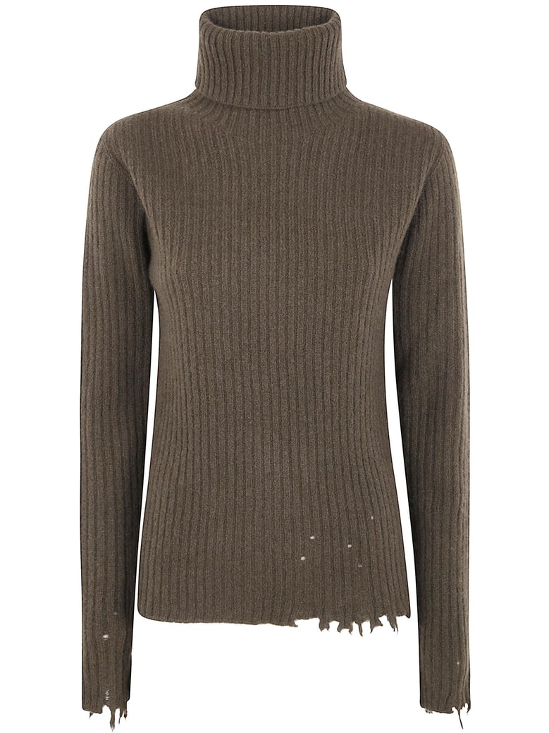 plain ws high neck rib top by Selfnex