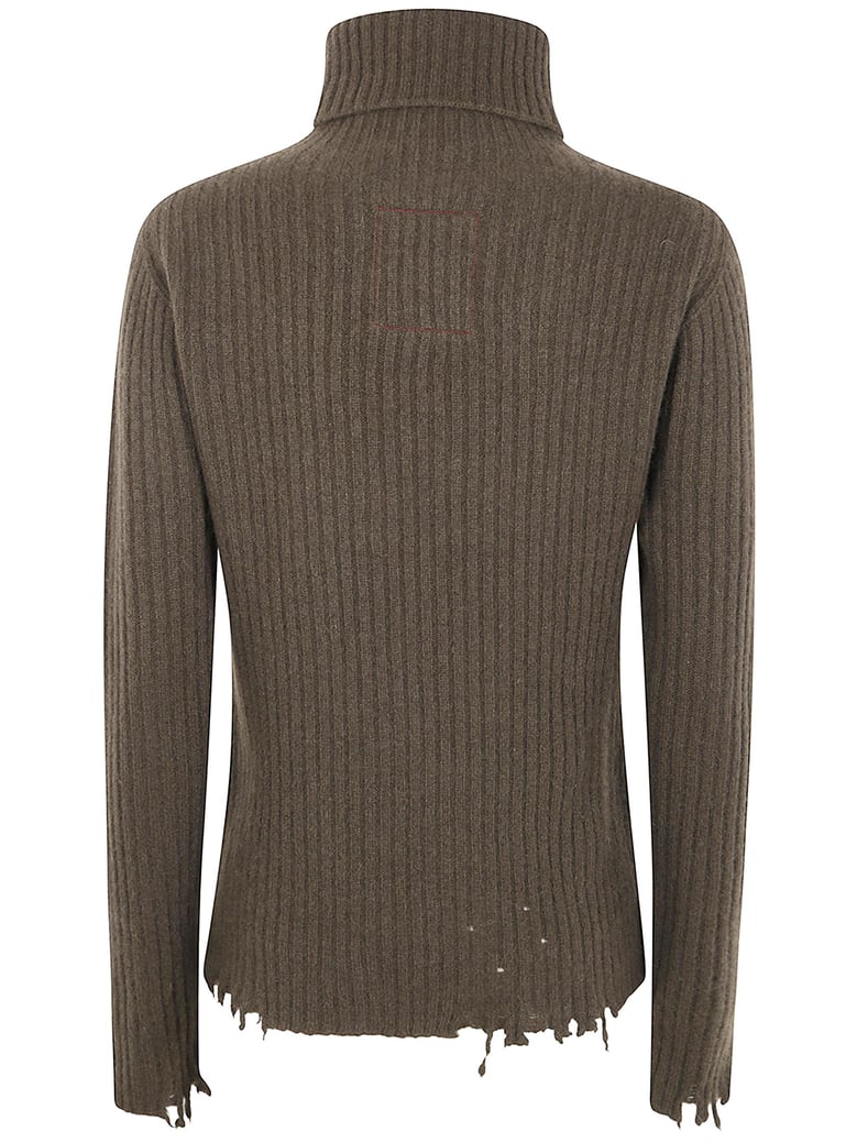 plain ws high neck rib top by Selfnex