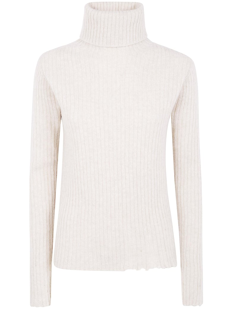 plain ws high neck rib top by Selfnex