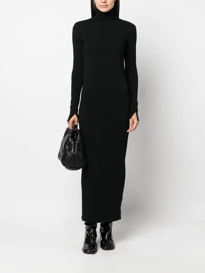 high neck midi dress by Selfnex