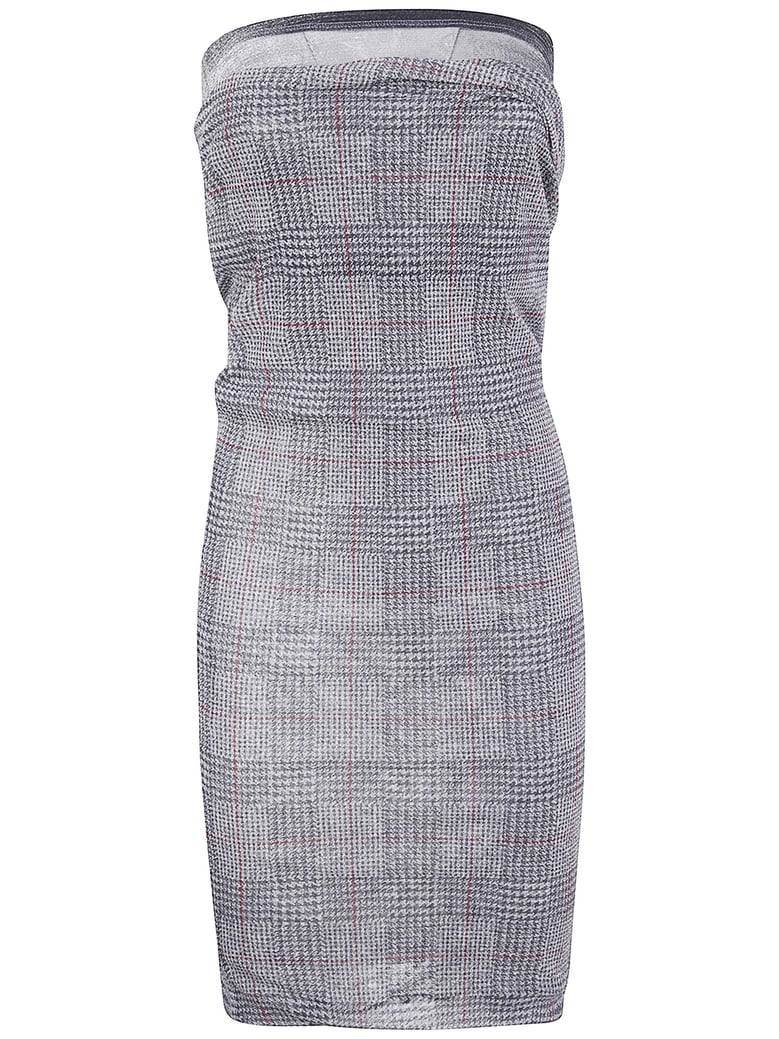 mesh skirt double layer printed body shadow and prince of wales by Selfnex