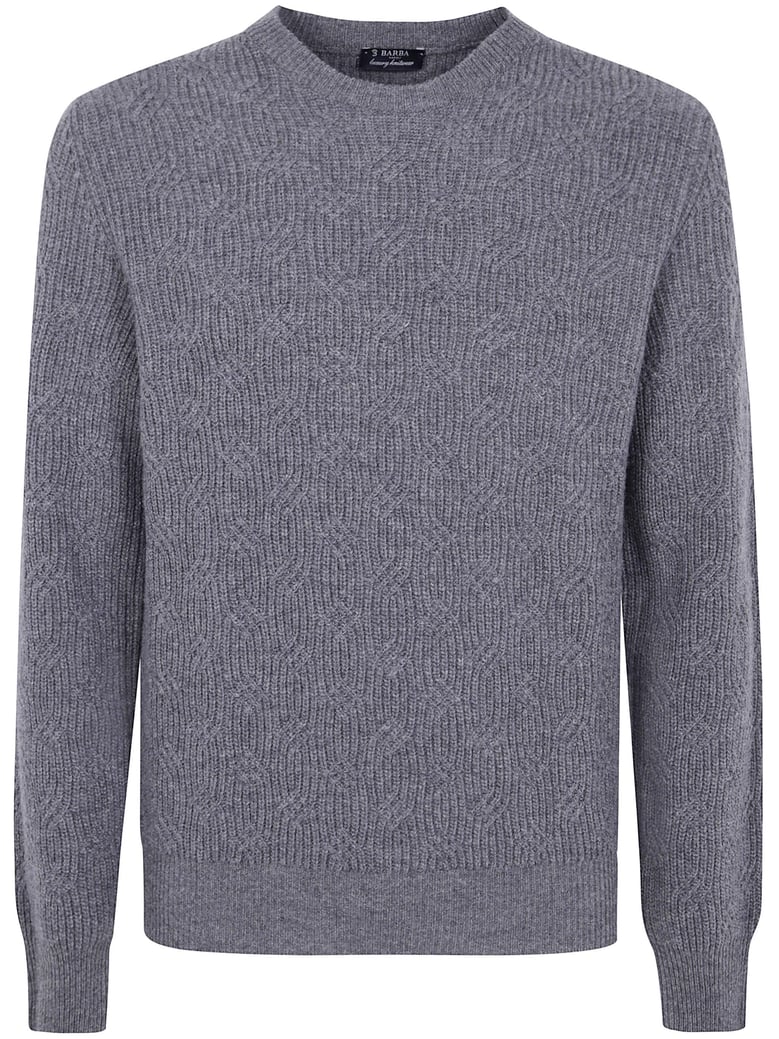 round neck embroidery sweater by Selfnex
