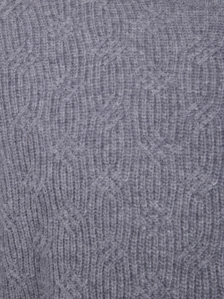 round neck embroidery sweater by Selfnex