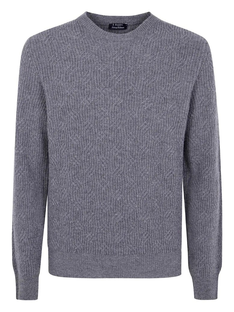 round neck embroidery sweater by Selfnex