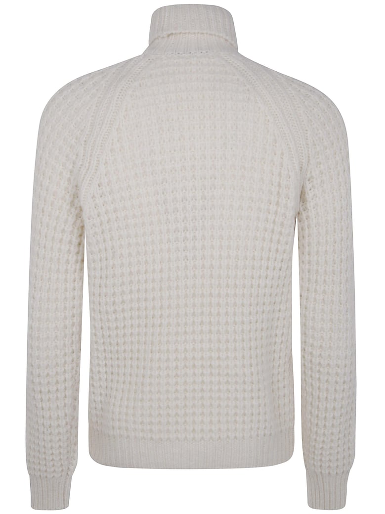 military stitch long sleeves turtle neck sweater by Selfnex