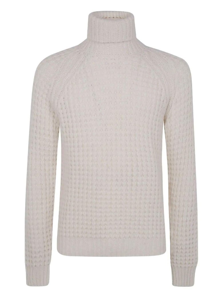 military stitch long sleeves turtle neck sweater by Selfnex
