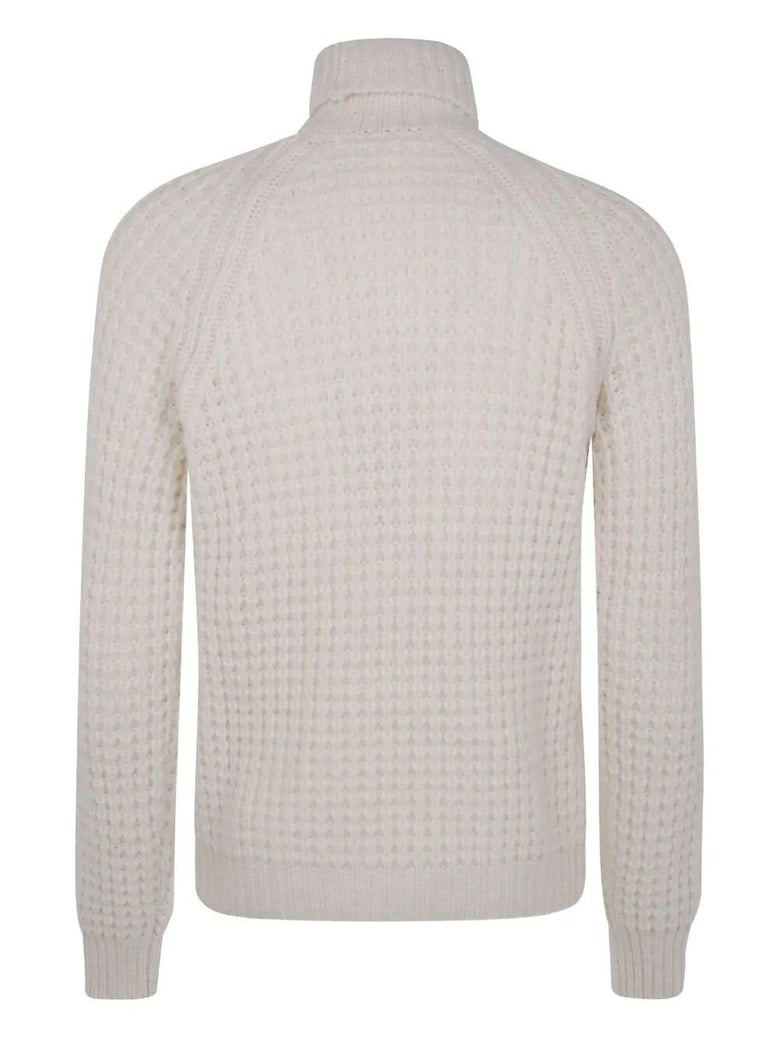 military stitch long sleeves turtle neck sweater by Selfnex