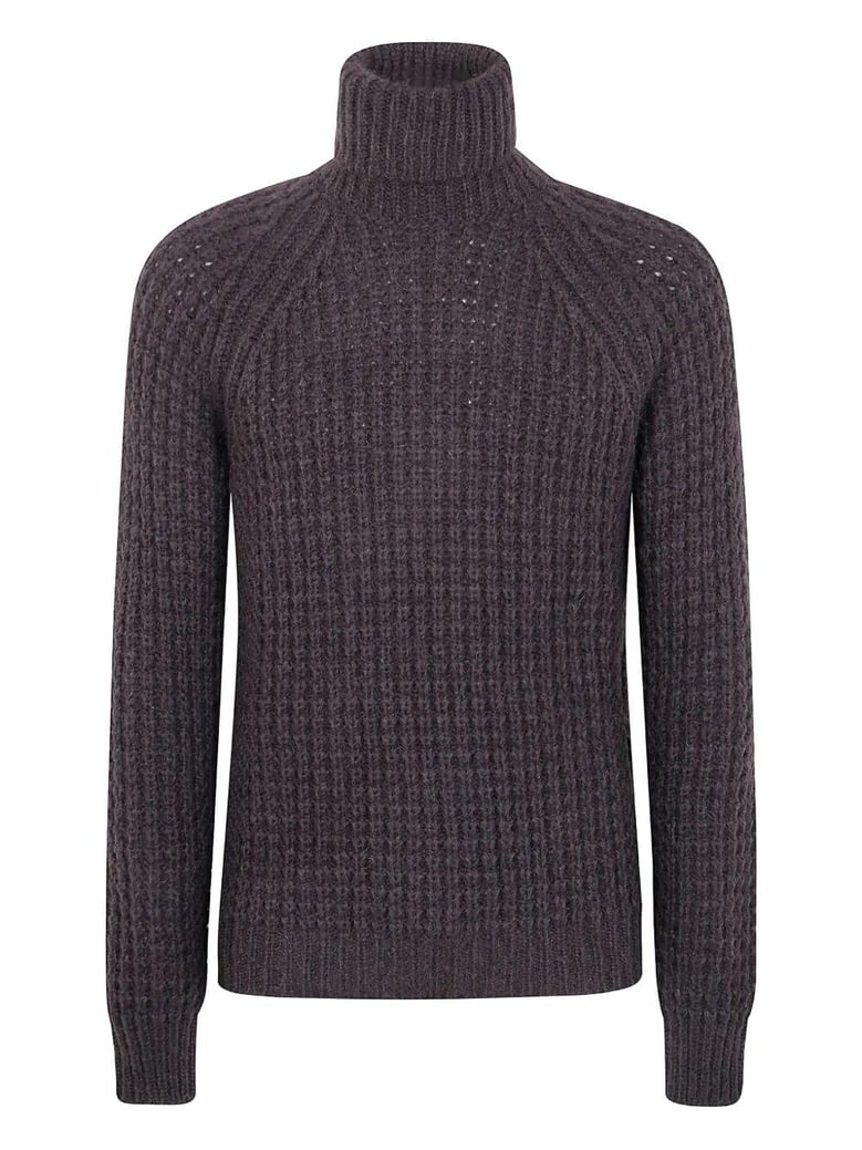 military stitch long sleeves turtle neck sweater by Selfnex