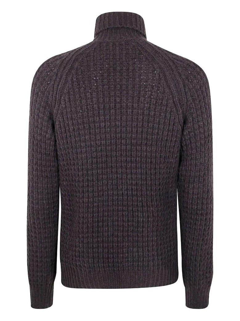 military stitch long sleeves turtle neck sweater by Selfnex
