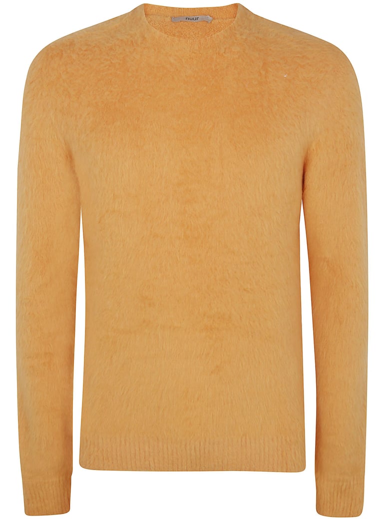 long sleeves pressed gauze round neck sweater by Selfnex