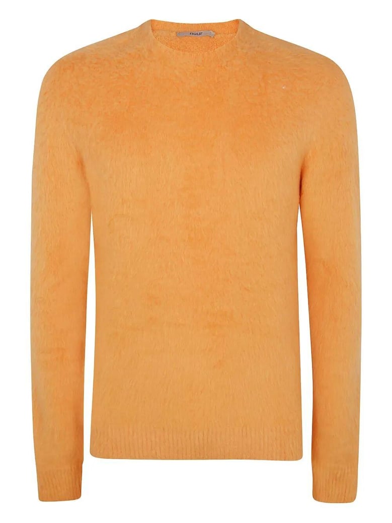 long sleeves pressed gauze round neck sweater by Selfnex