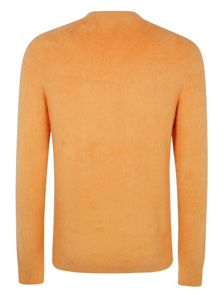 long sleeves pressed gauze round neck sweater by Selfnex