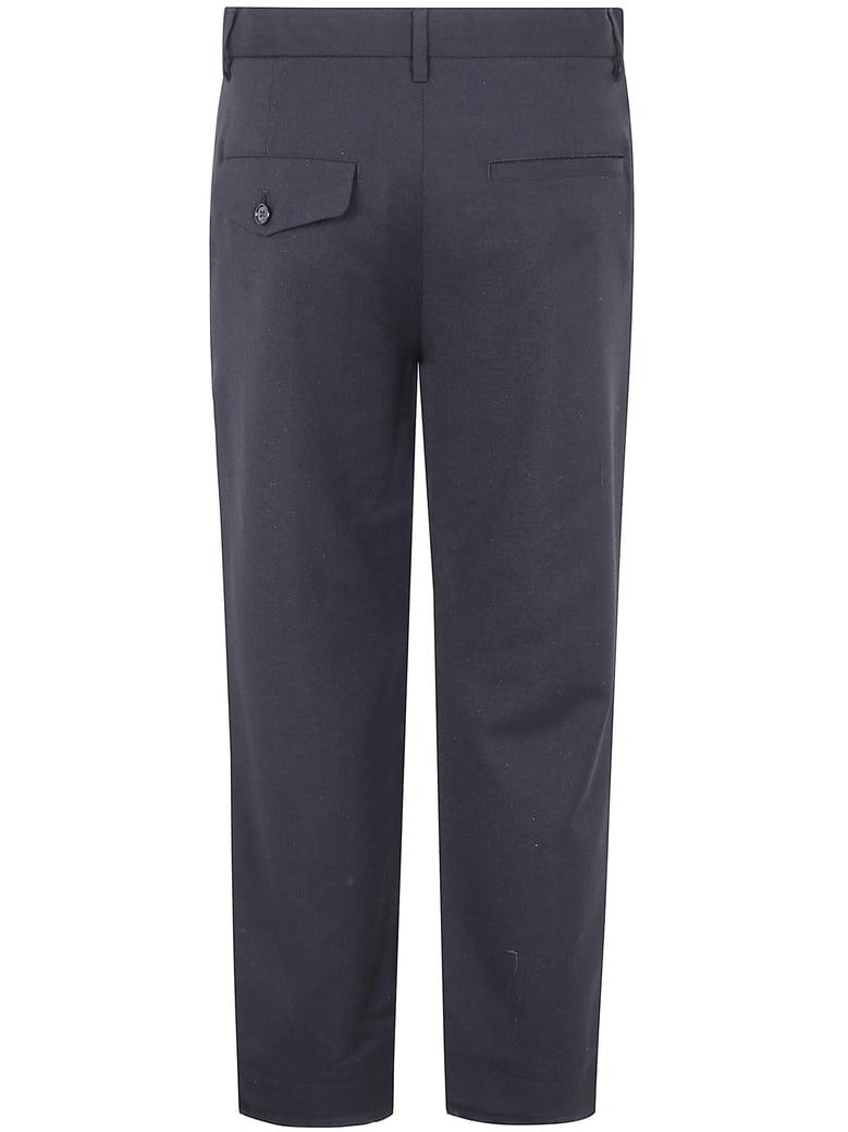 rael cigarette trousers with raw edge cotton detail by Selfnex