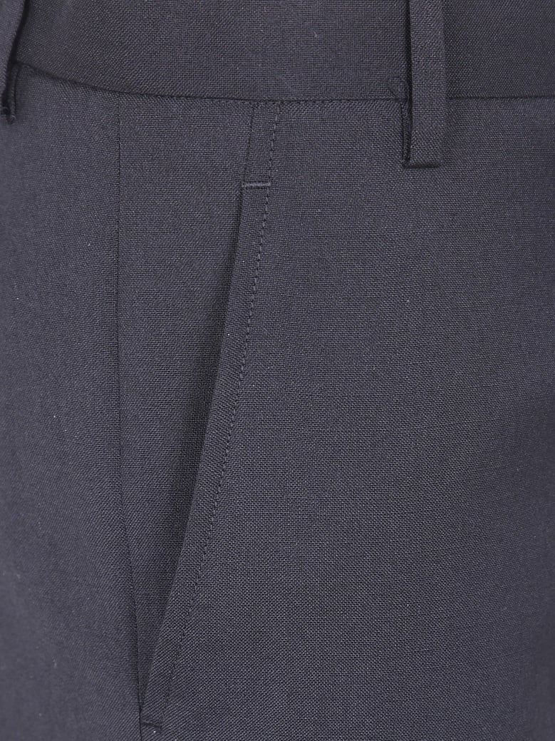 rael cigarette trousers with raw edge cotton detail by Selfnex