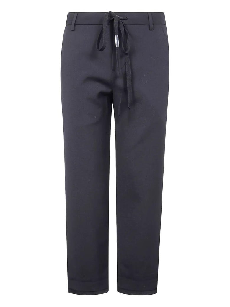 rael cigarette trousers with raw edge cotton detail by Selfnex