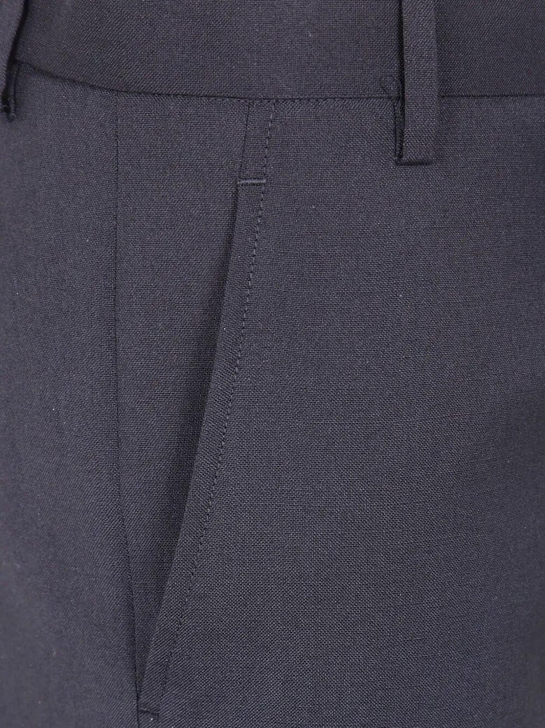 rael cigarette trousers with raw edge cotton detail by Selfnex