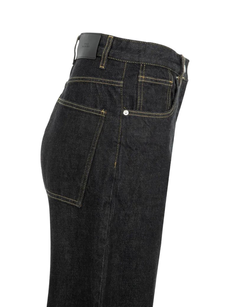curved leg denim by Selfnex
