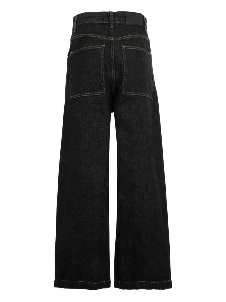 curved leg denim by Selfnex