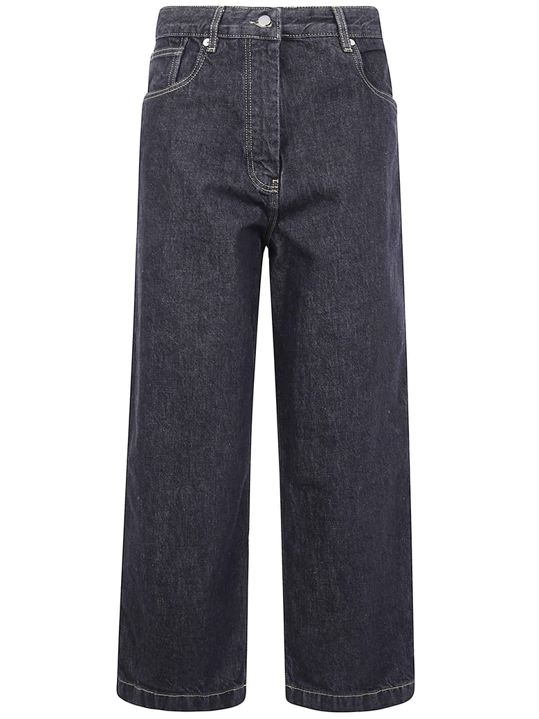curved leg denim by Selfnex