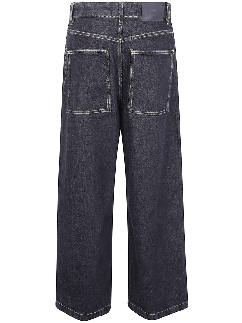 curved leg denim by Selfnex