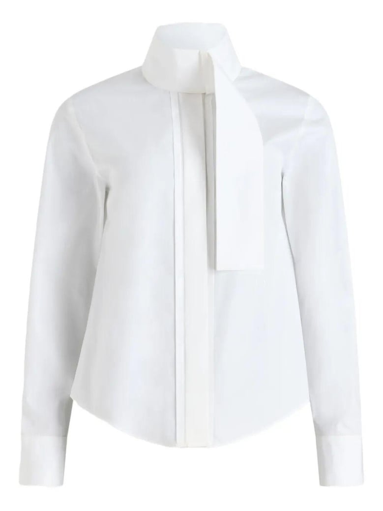 ascot collar blouse by Selfnex
