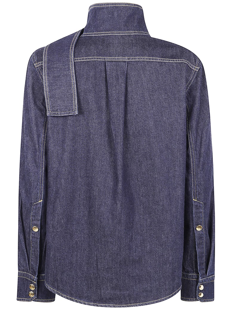 ascot collar blouse by Selfnex