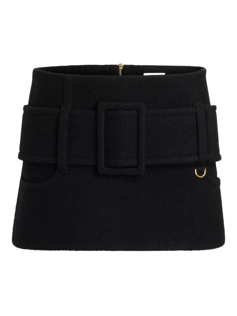 belted mini skirt by Selfnex