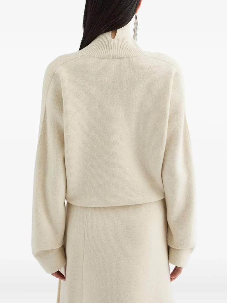 high neck long sleeves padded details jumper by Selfnex