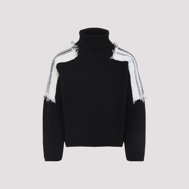 jacquard stripe turtle neck by Selfnex
