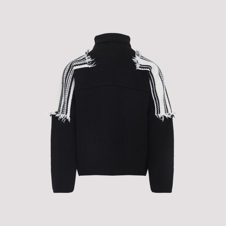 jacquard stripe turtle neck by Selfnex