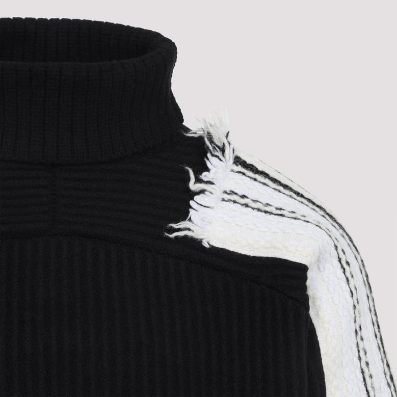 jacquard stripe turtle neck by Selfnex