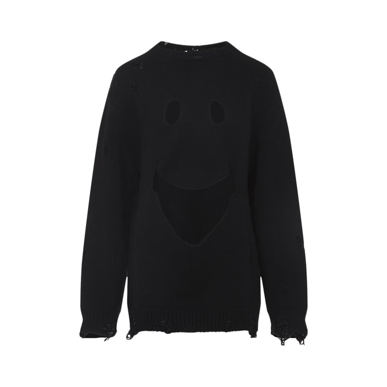 smile cropped sweater by Selfnex
