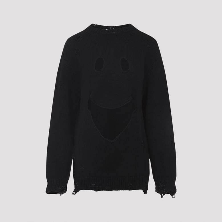 smile cropped sweater by Selfnex