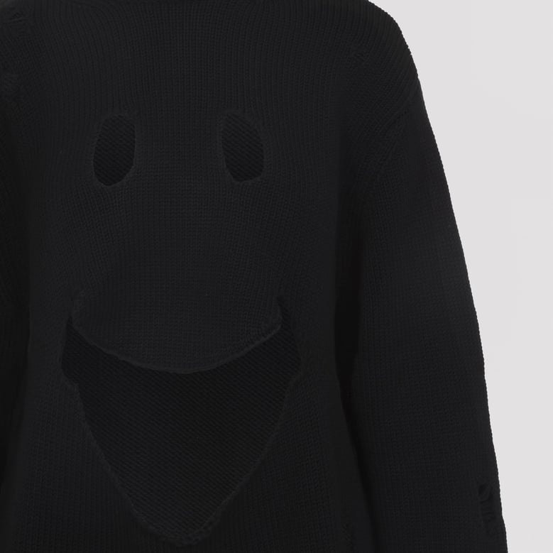 smile cropped sweater by Selfnex